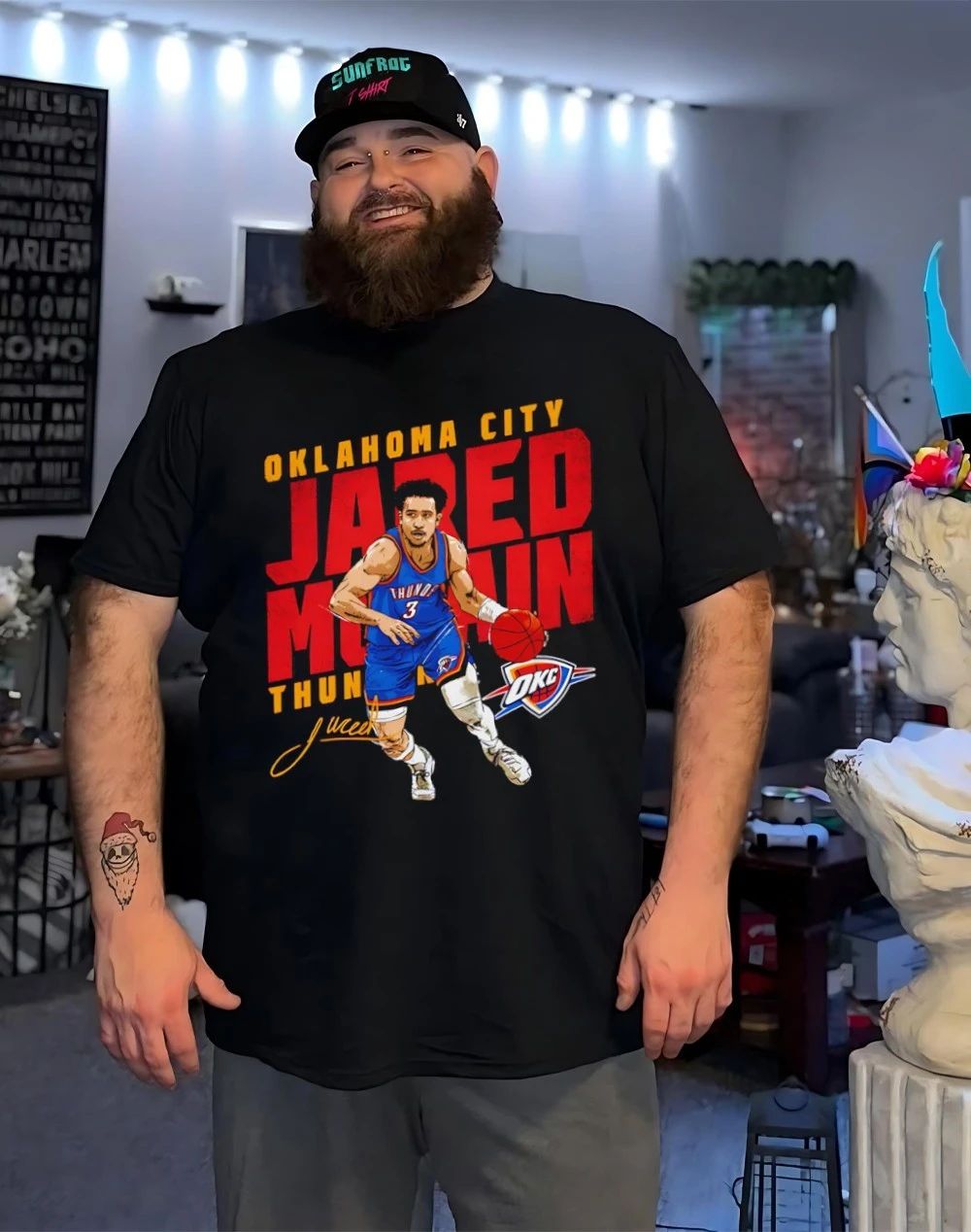 Jared McCain Oklahoma City Thunder Slant signature shirt