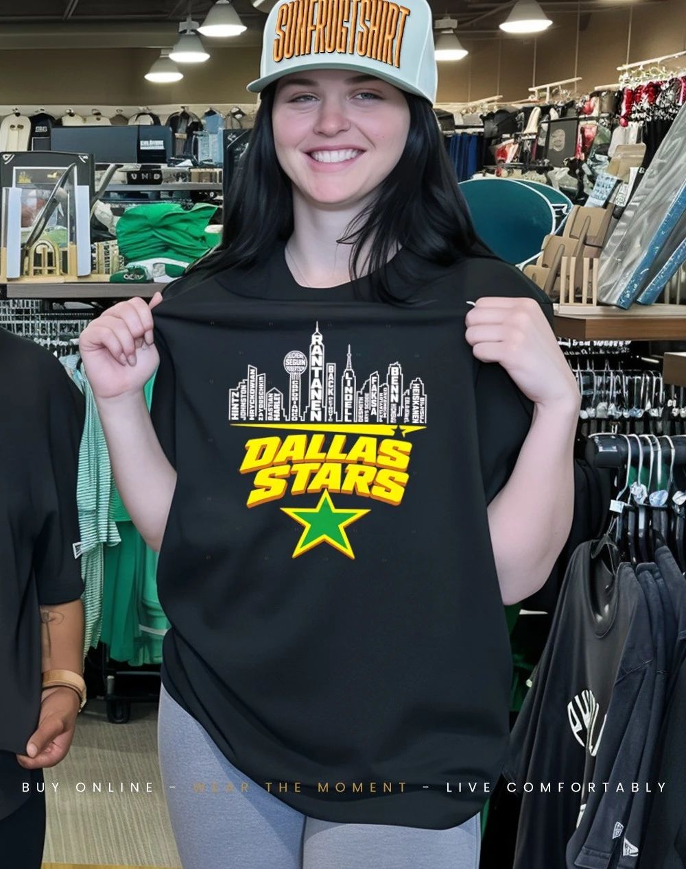 Dallas Stars player names city skyline 2026 shirt