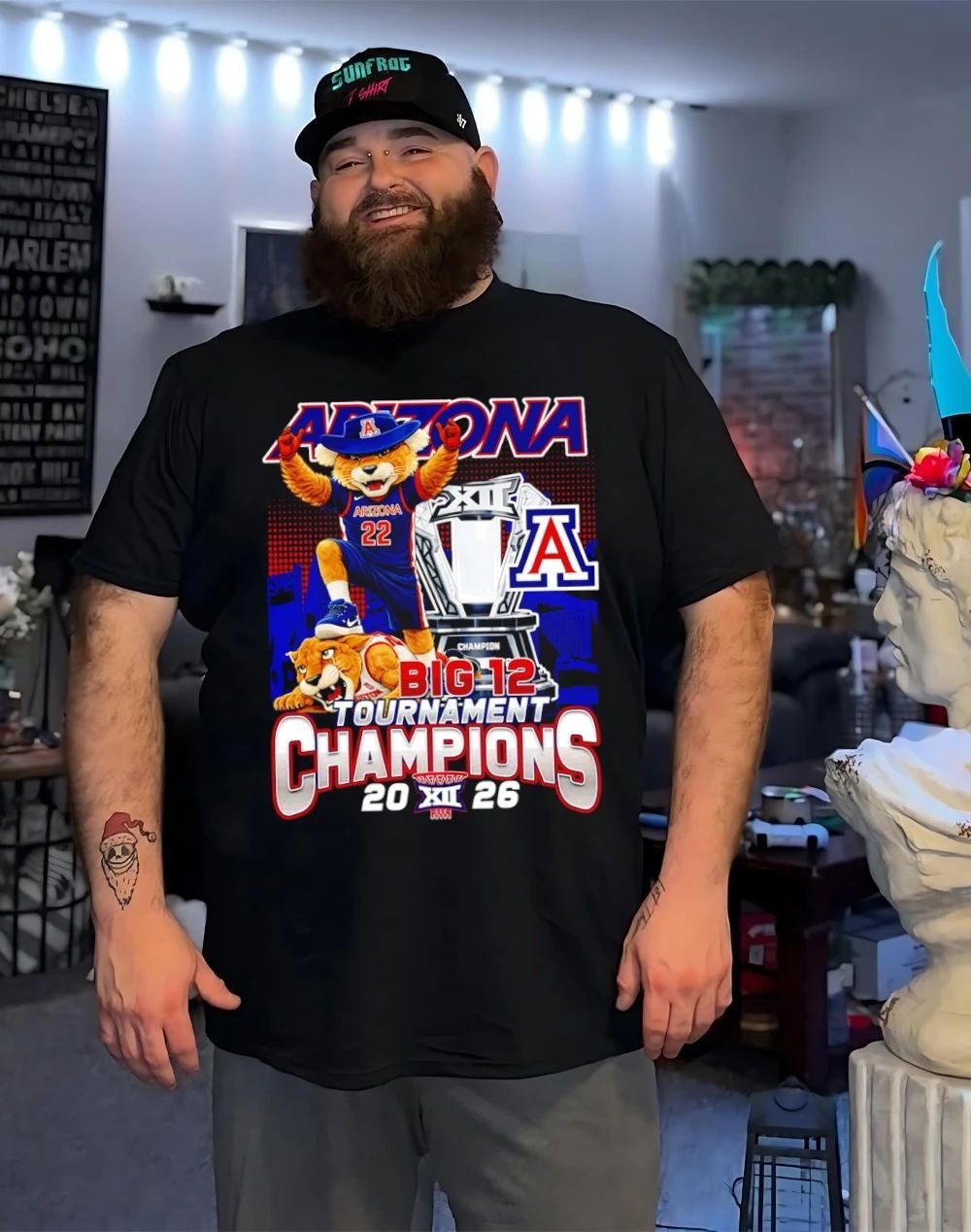 Arizona Wildcats Big 12 Conference Champions Wilbur The Wildcat Mascot shirt