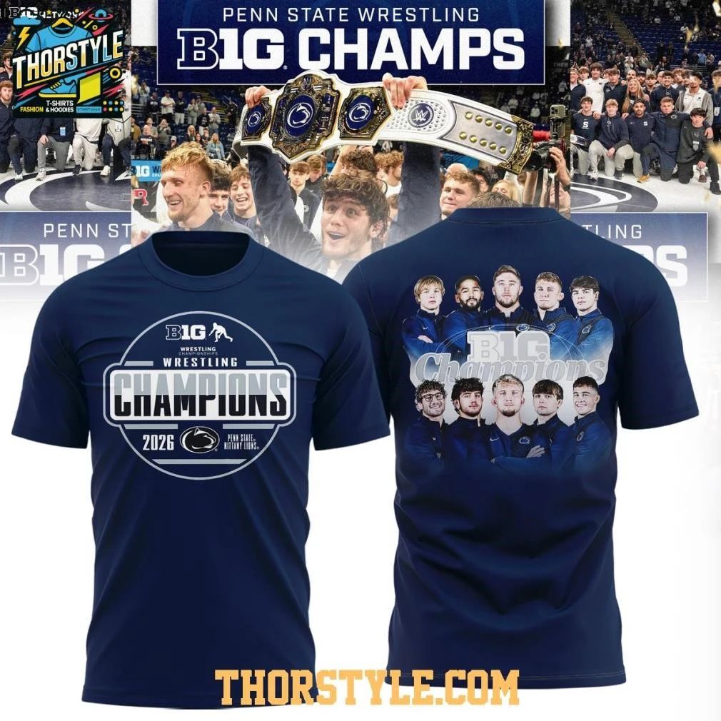 Penn State Nittany Lions Big 10 Men’s Wrestling Champions Shirt