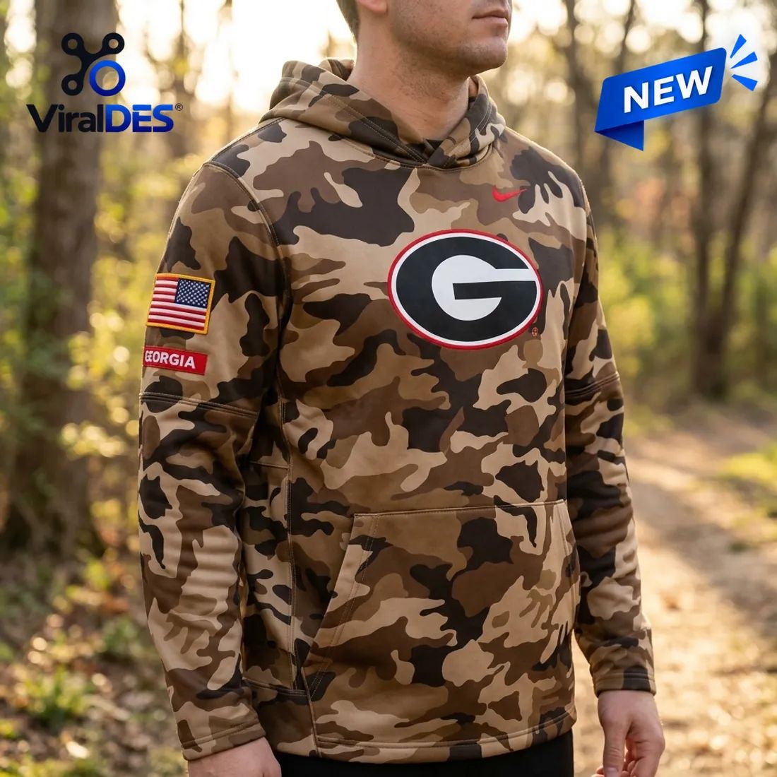 University of Georgia 2026 Military Appreciation Camo Hoodie