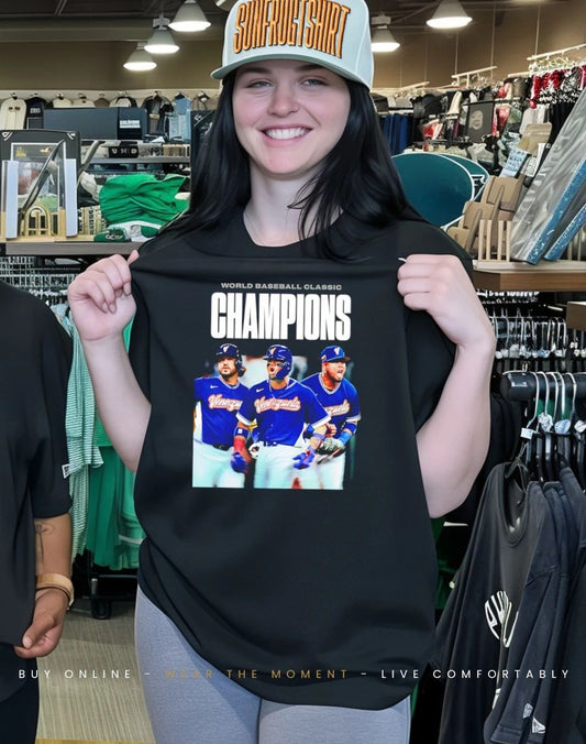World Baseball Classic Champions 2026 Venezuela baseball vintage shirt