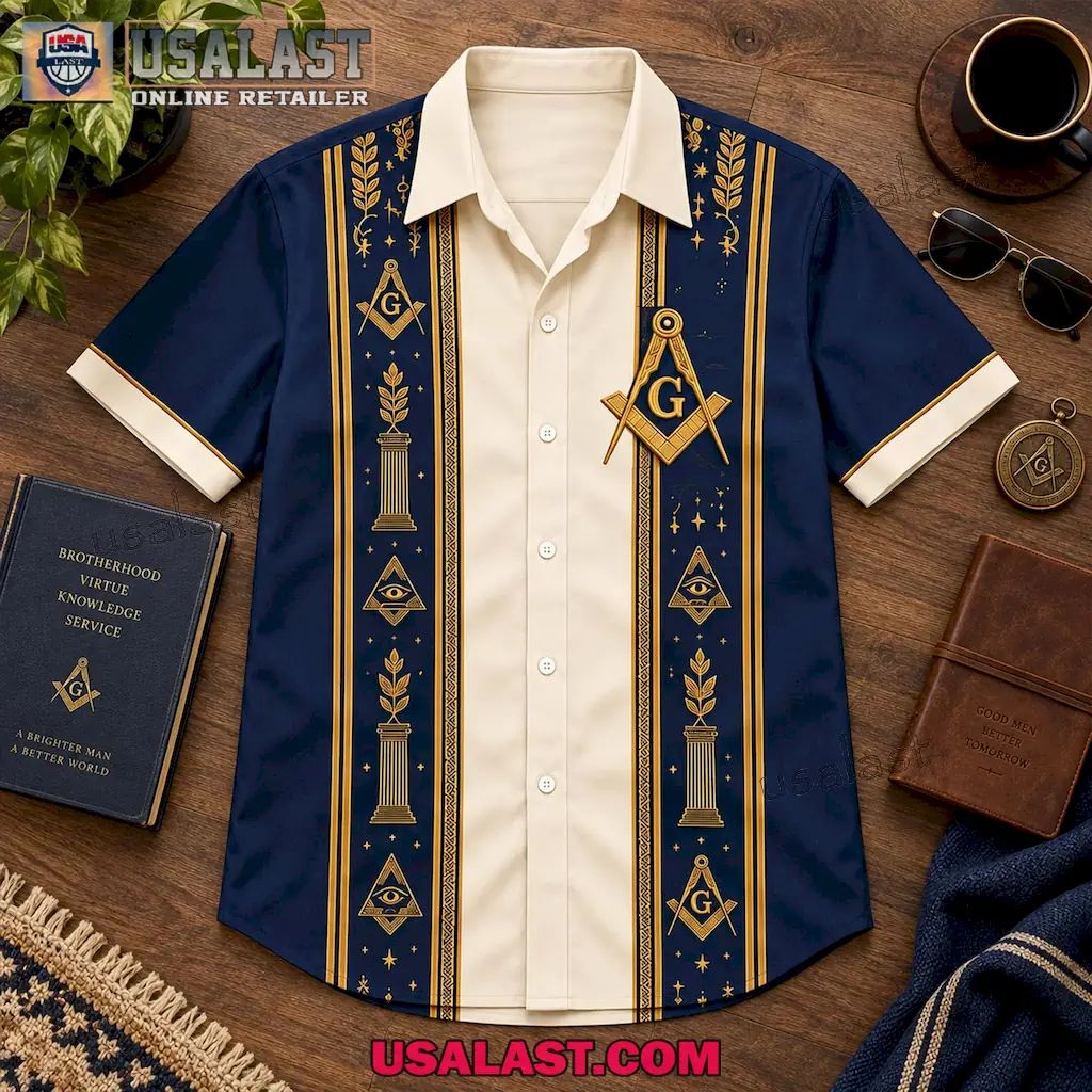 Freemasonry Masonic Brotherhood Virtue Knowledge Premium Hawaiian Shirt