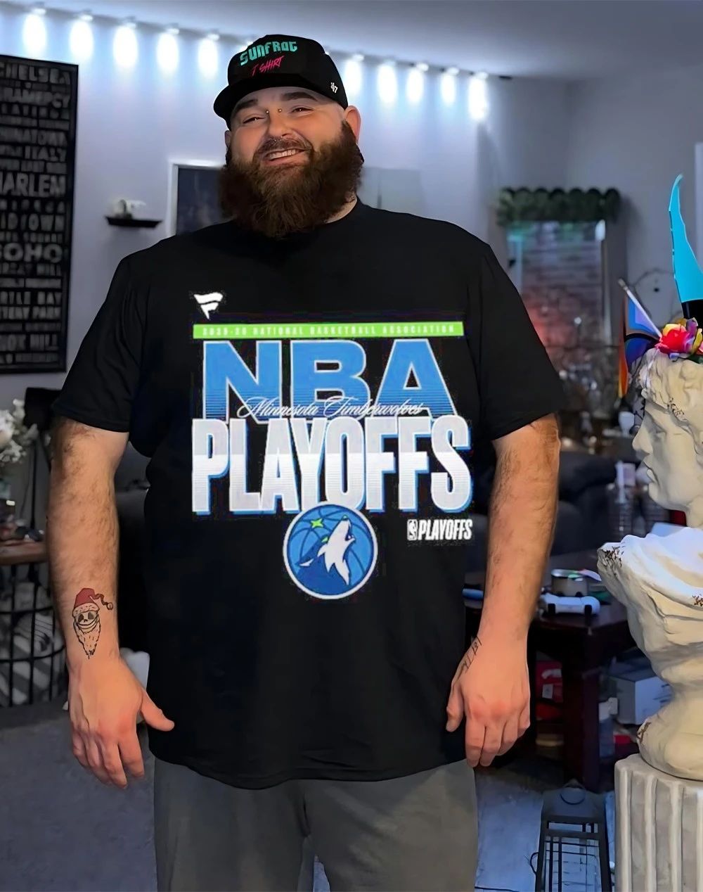 2026 NBA Playoffs Minnesota Timberwolves front and back shirt
