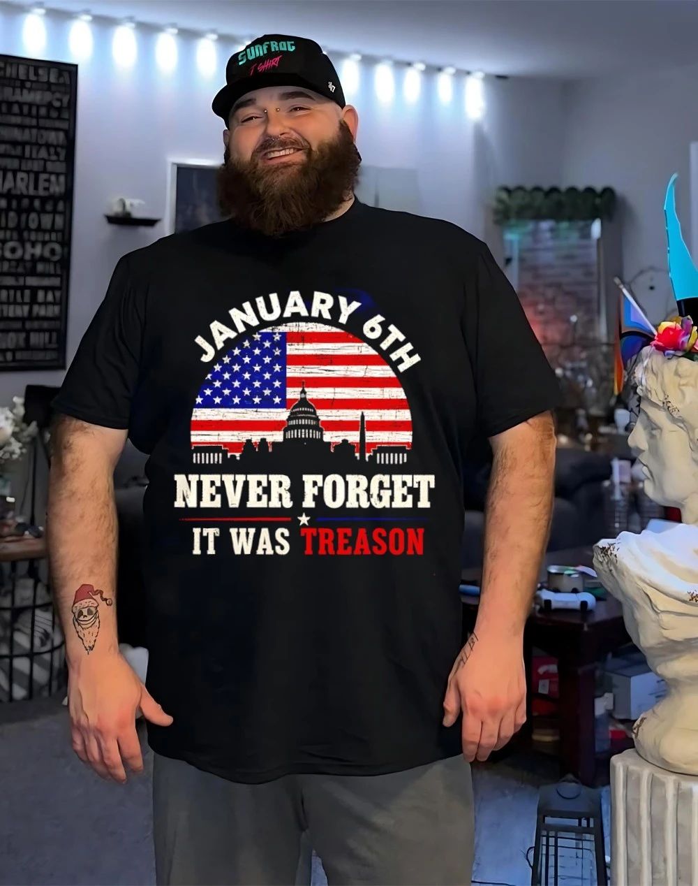 January 6th Never forget it was treason skyline shirt