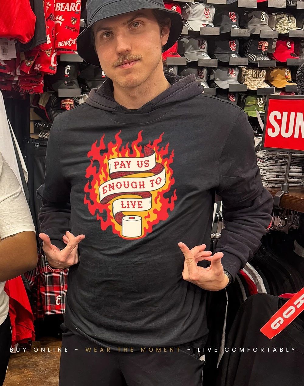 Pay us enough to live shirt