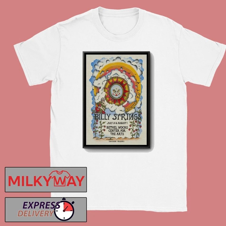 Billy Strings Jul 31-Aug 1 2026 Bethel Woods Center For The Arts in Bethel NY Poster shirt