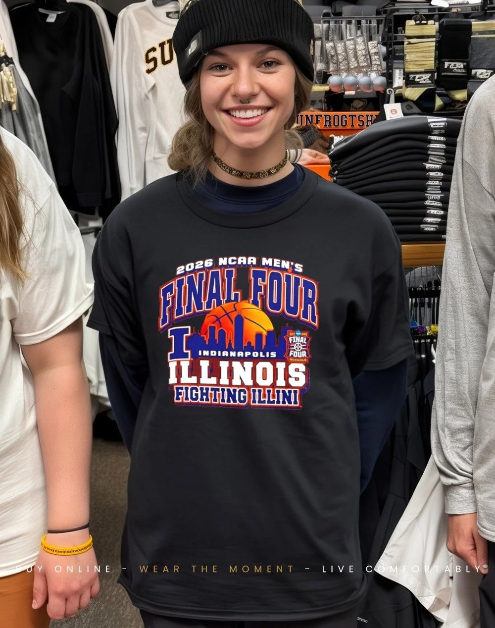 Illinois Fighting Illini 2026 NCAA Final Four Bound city skyline shirt