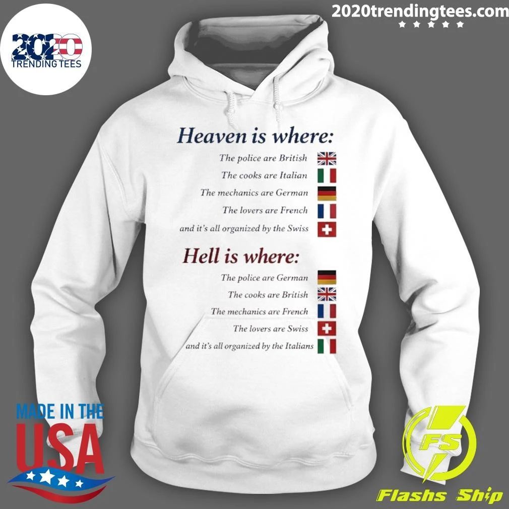 Heaven Is Where Hell Is Where European Countries Shirt