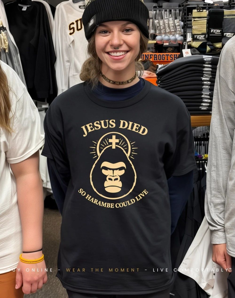 Jesus died so harambe could live shirt