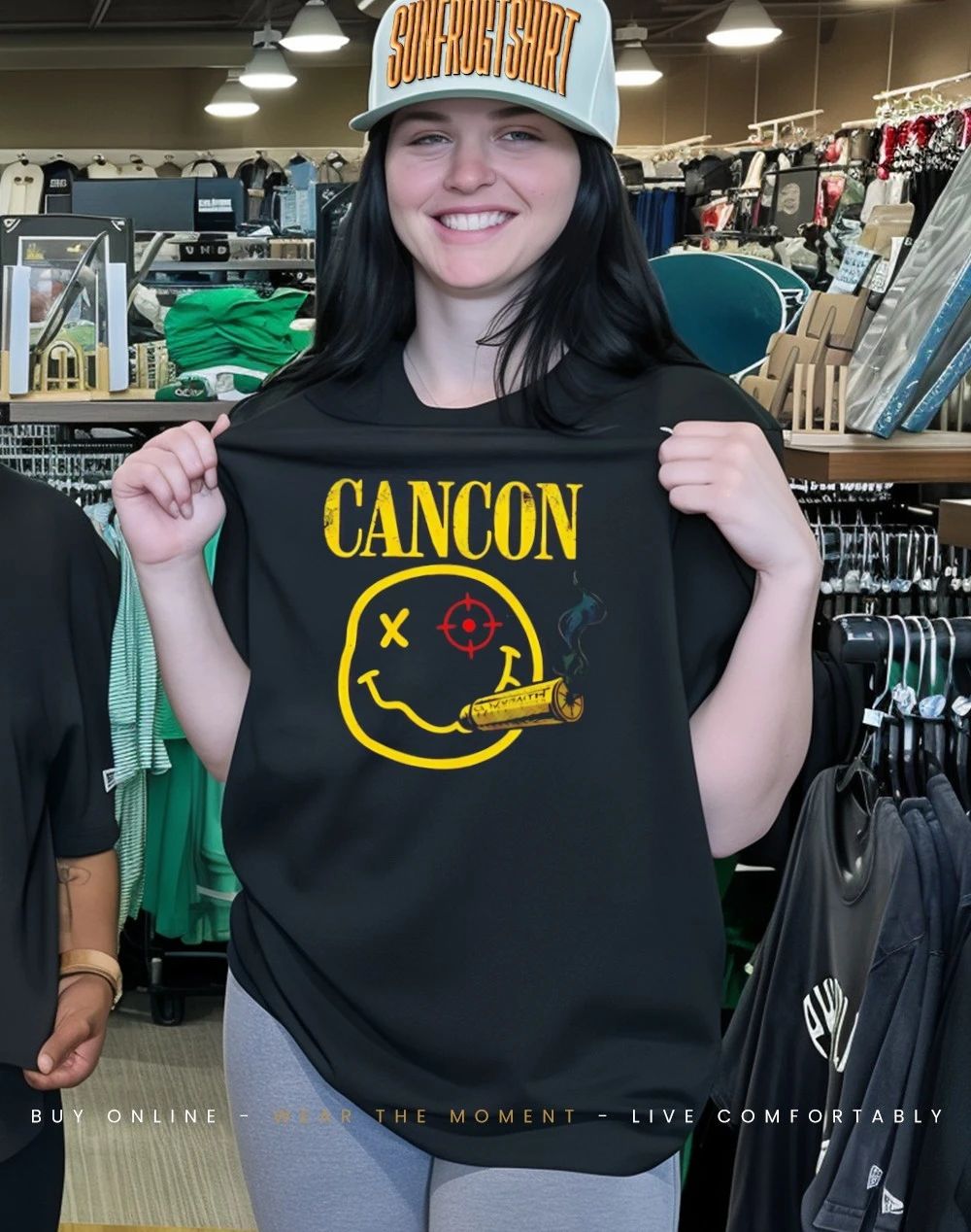 Cancon Smiley smoking shirt