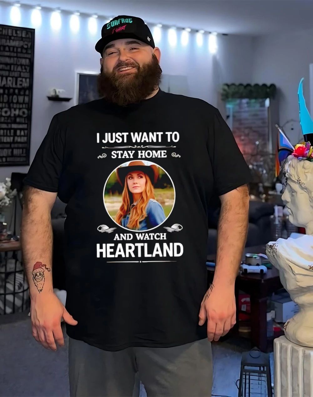 I just want to stay home and watch Heartland shirt