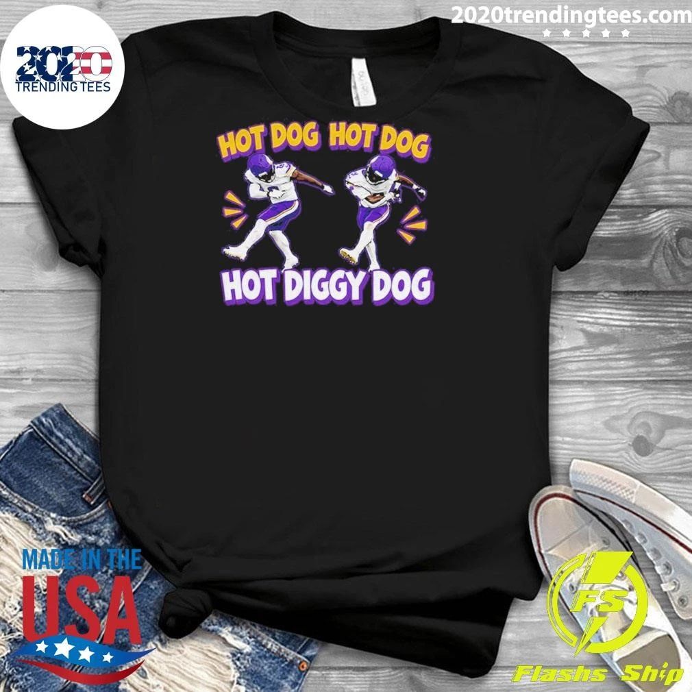 Minnesota Vikings Hot Dog Hot Dog Hot Diggity Dog Shirt