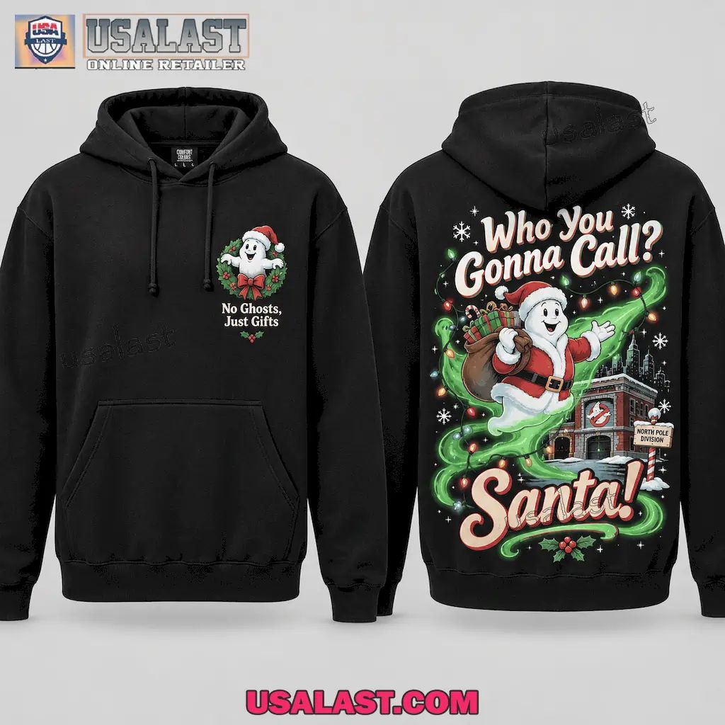 Ghostbusters Santa No Ghosts Just Gifts Hoodie