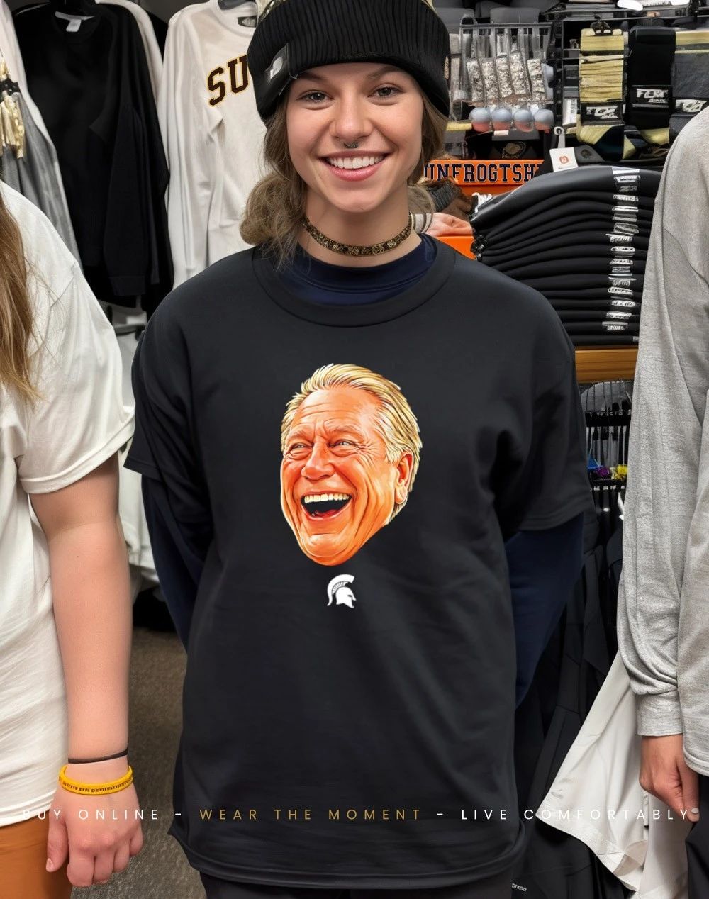 Coach Tom Izzo Michigan big head shirt