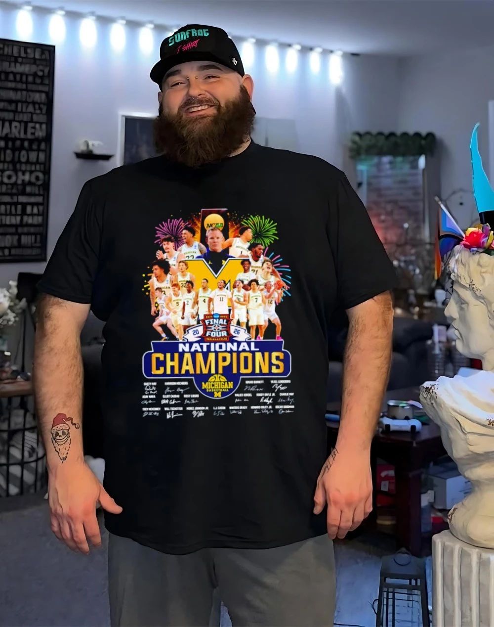 Michigan Wolverines Men’s Basketball National Champions 2026 signatures shirt