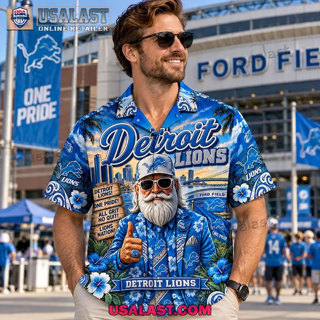 Detroit Lions One Pride All Grit Premium Hawaiian Shirt