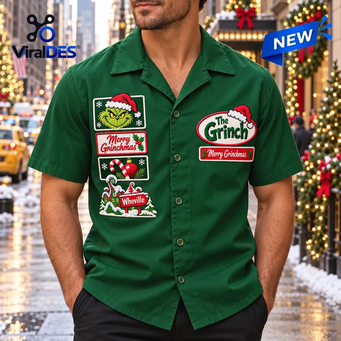 The Grinch Green Christmas Bowling Hawaiian Shirt