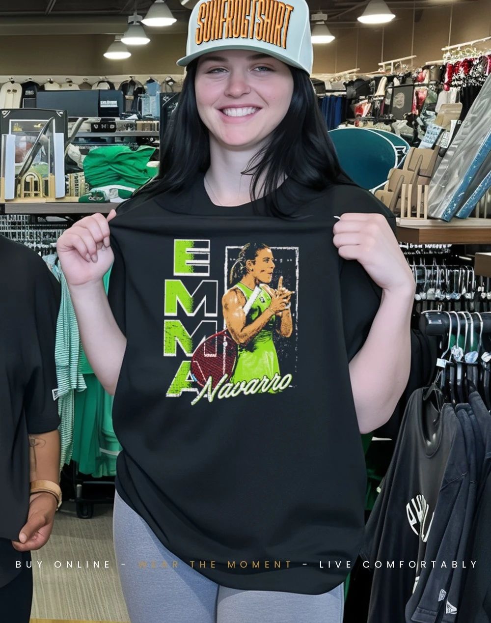 Emma Navarro Tennis player Vertical graphic shirt