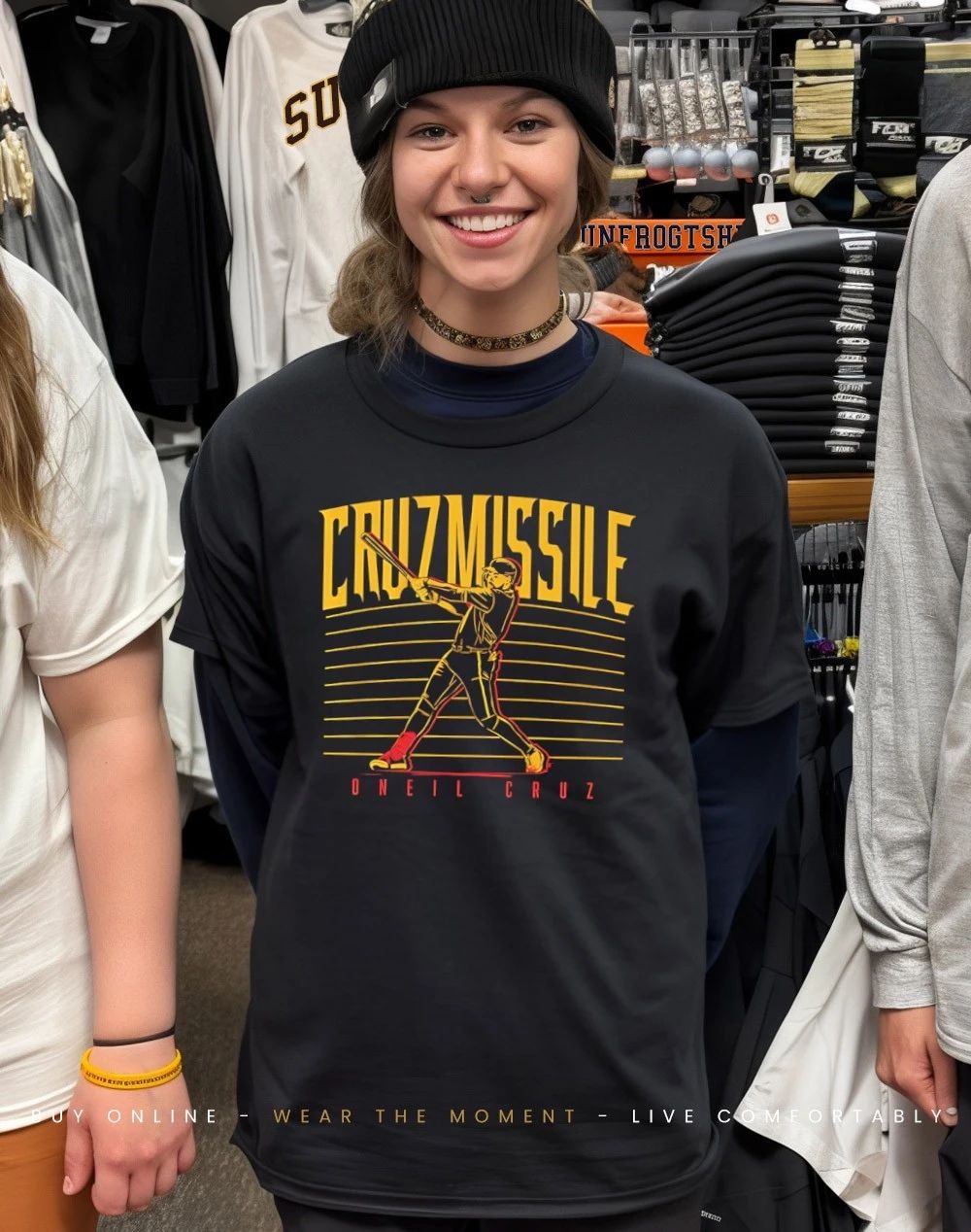 Oneil cruz hitting missile homered off the top of the foul pole shirt