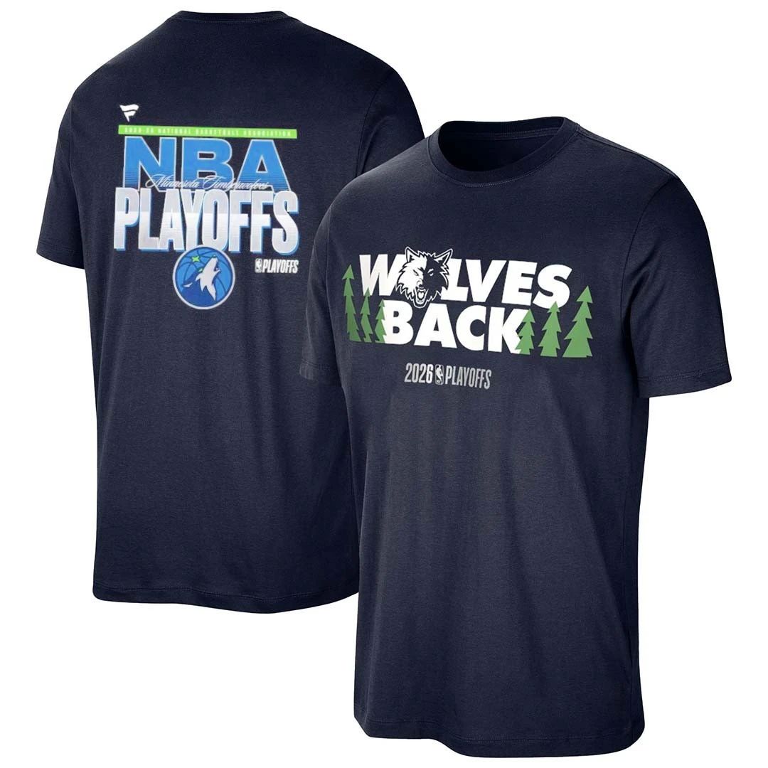 2026 NBA Playoffs Minnesota Timberwolves front and back shirt