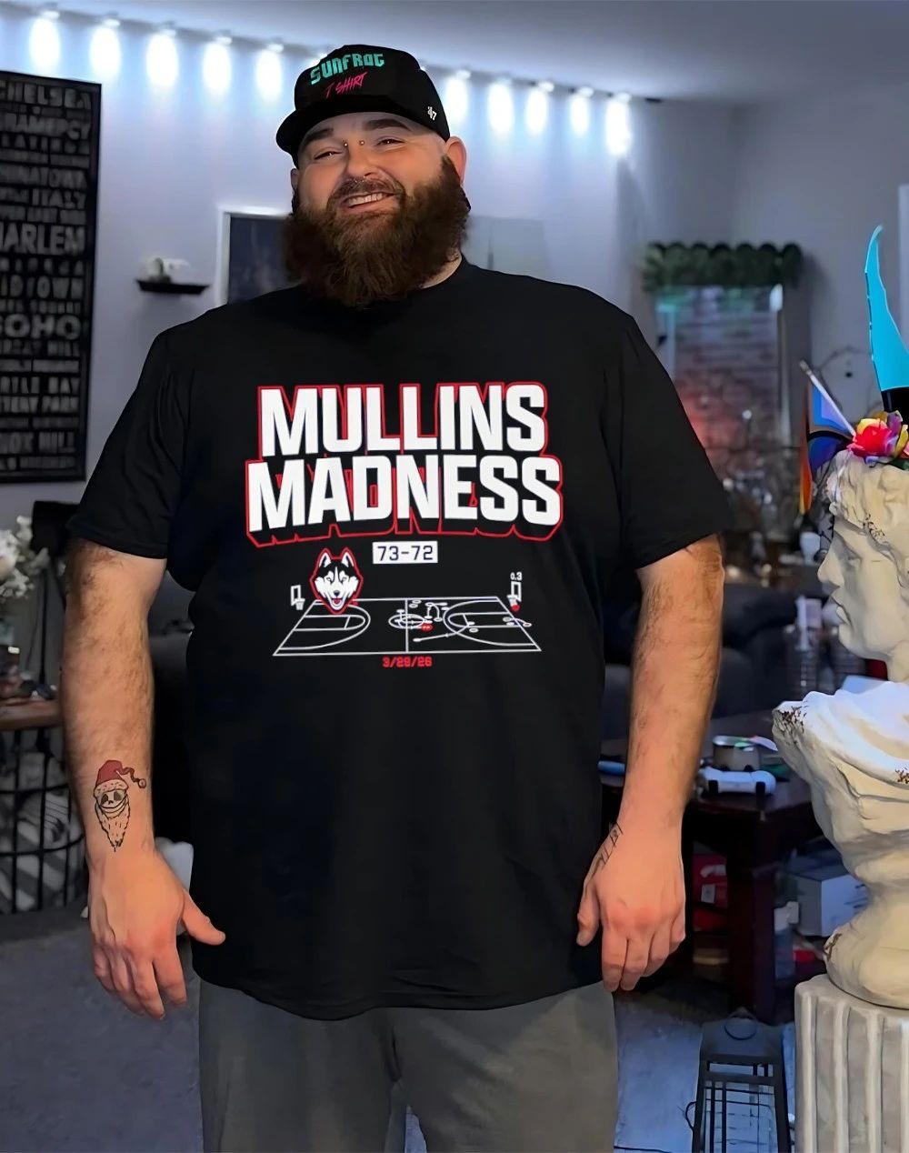 UConn Basketball Braylon Mullins Madness Shot Diagram 2026 shirt