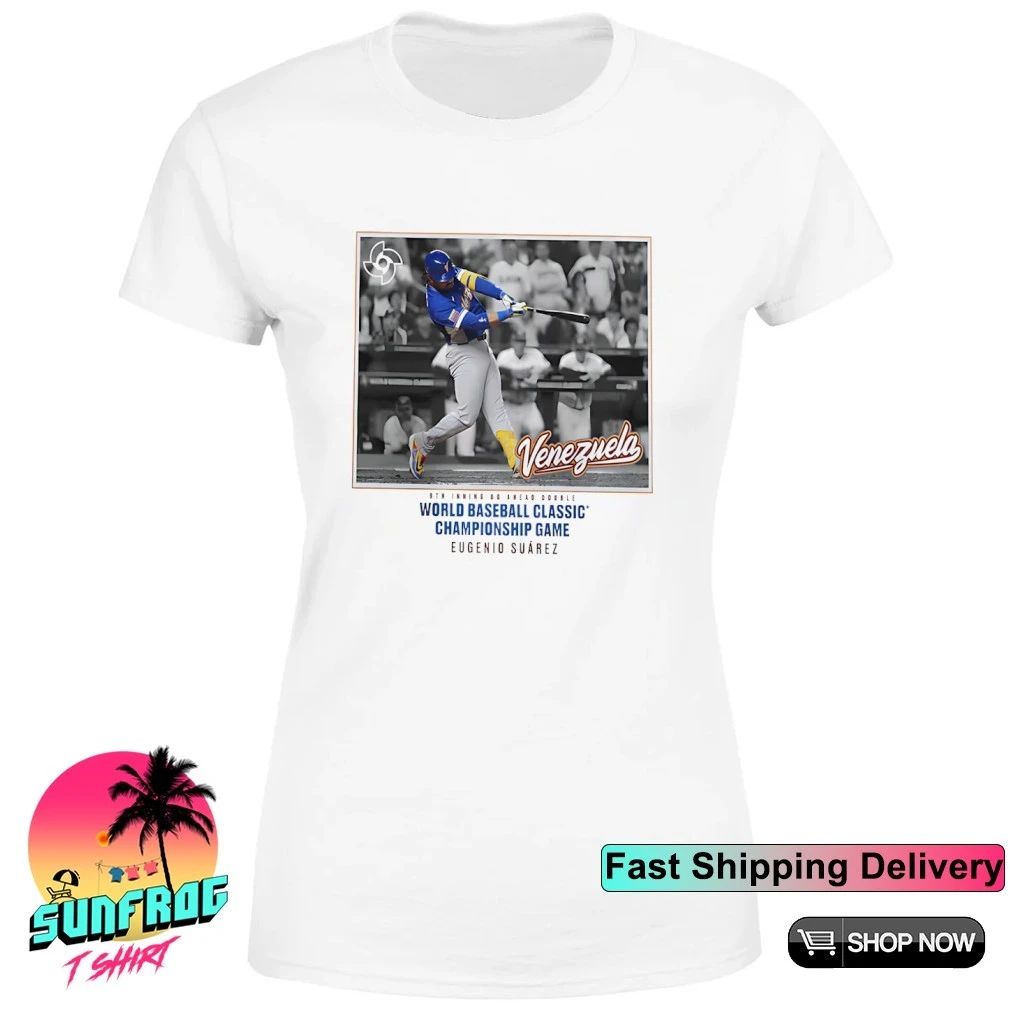 Venezuela Baseball Eugenio Suárez White 2026 World Baseball Classic Go Ahead shirt