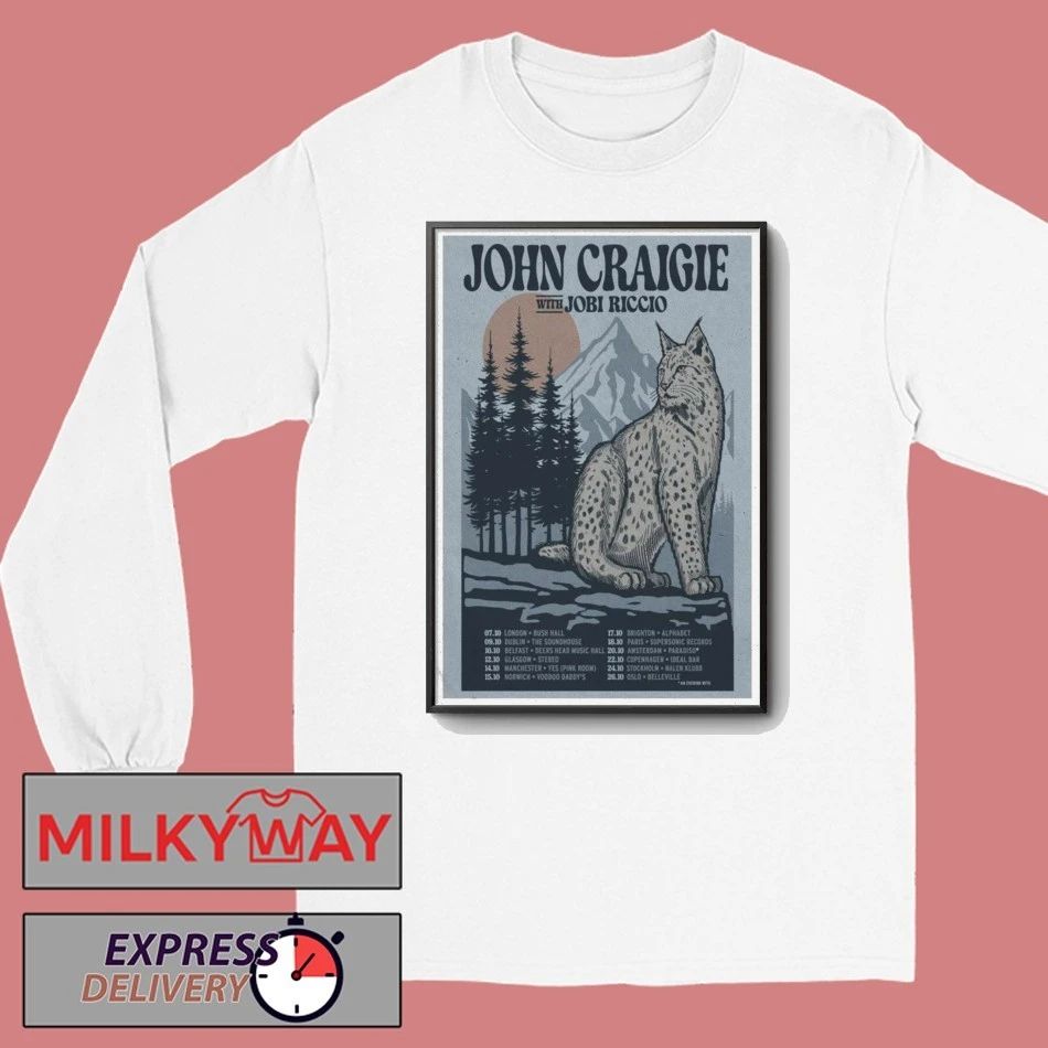 LIMITED Poster Jobi Riccio x John Craigie Tour 2026 shirt