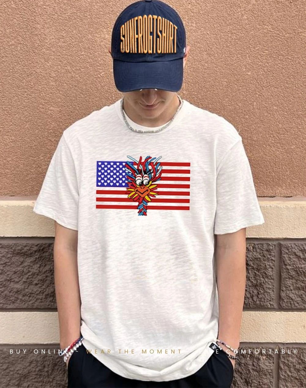 Patriotic Gooney Bird American Flag Shirt