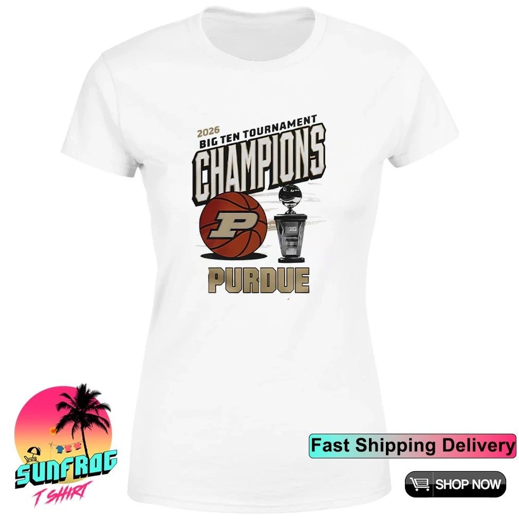 Purdue Boilermakers 2026 Big Ten Men’s Basketball Tournament Champions trophy shirt