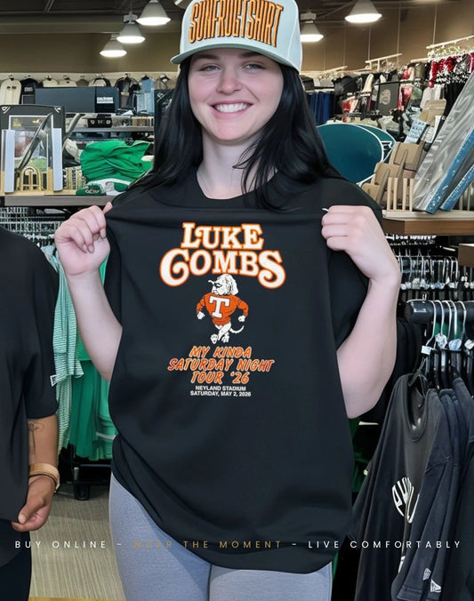 Tennessee Volunteers x Luke Combs My Kinda Saturday Night Tour 2026 shirt