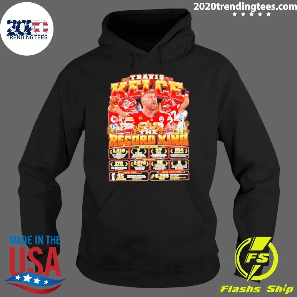 Travis Kelce Kansas City Chiefs Record King Signature Shirt
