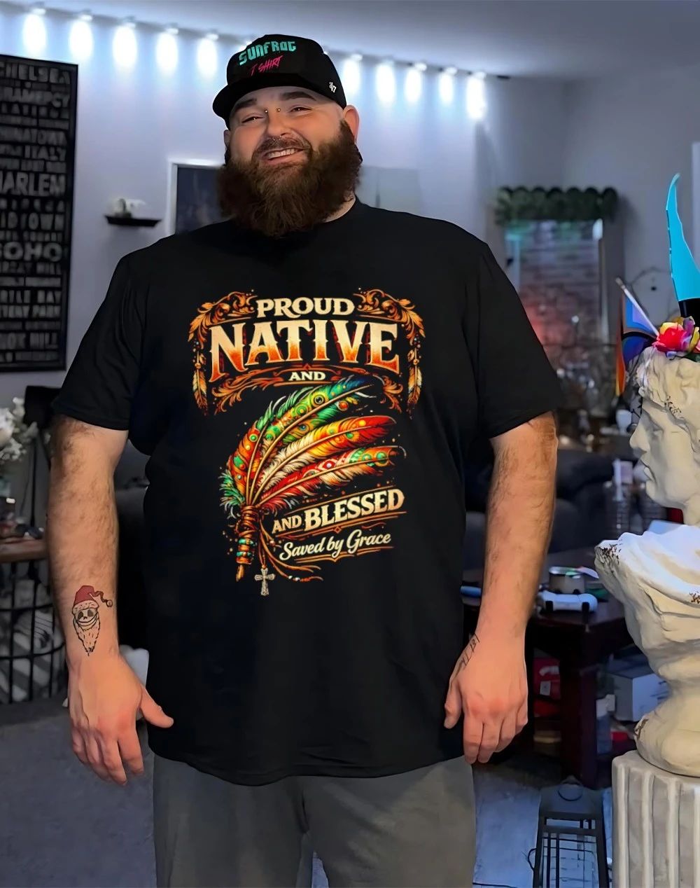 Proud Native American tribes and blessed saved by Grace shirt