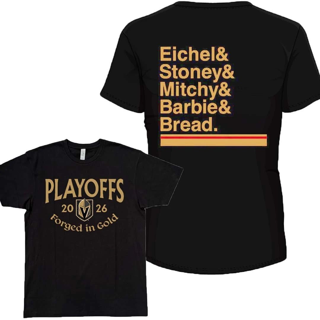 Vegas Golden Knights roster ampersand 2026 front and back shirt
