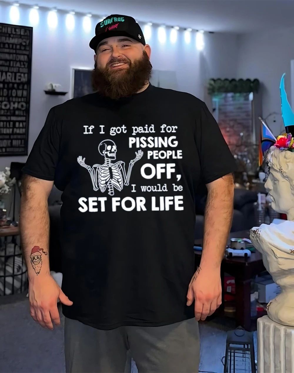 If I got paid for pissing people off I’d be set for life skeleton shirt