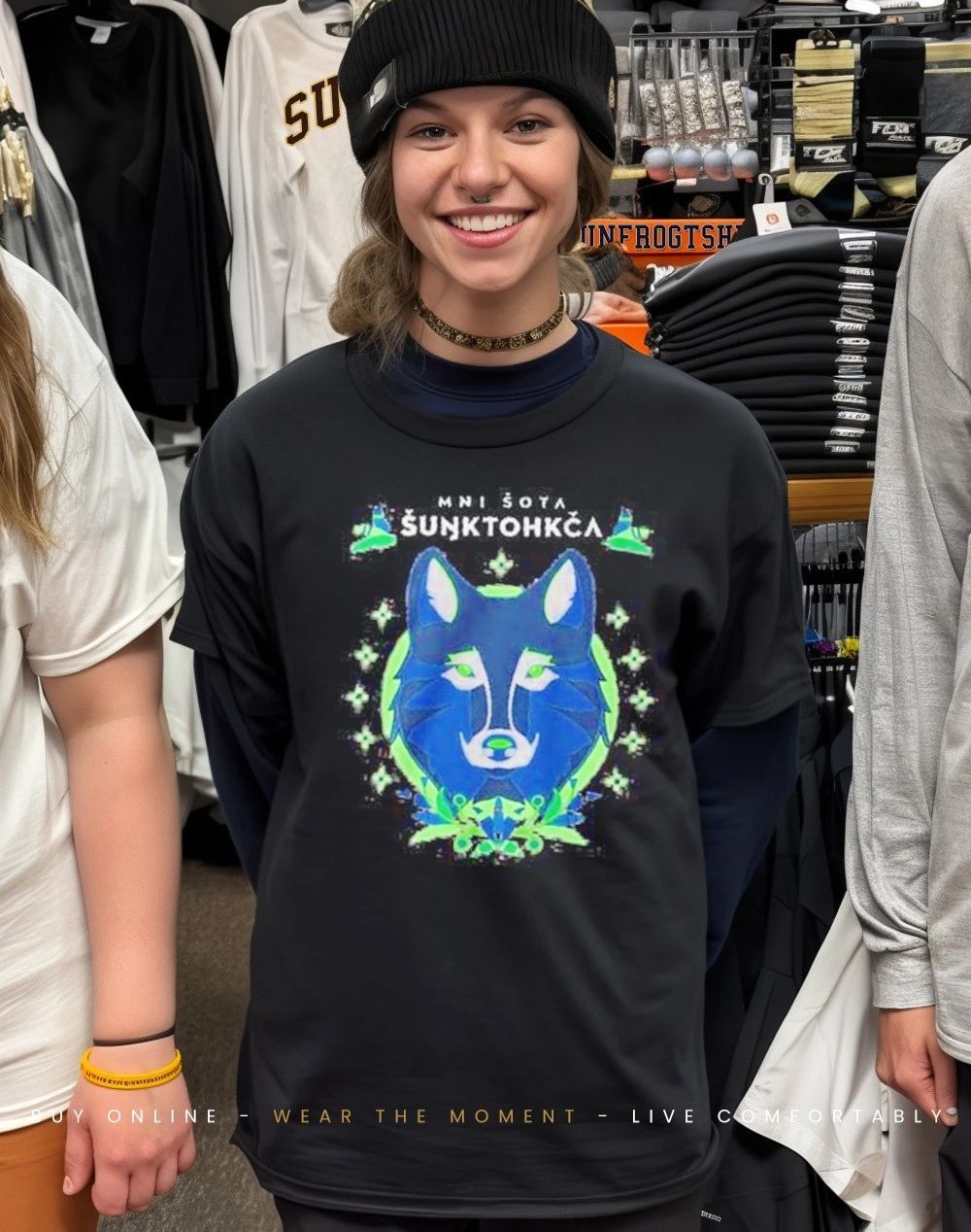 Minnesota Timberwolves Mni Sota Sunktohkca front and back shirt