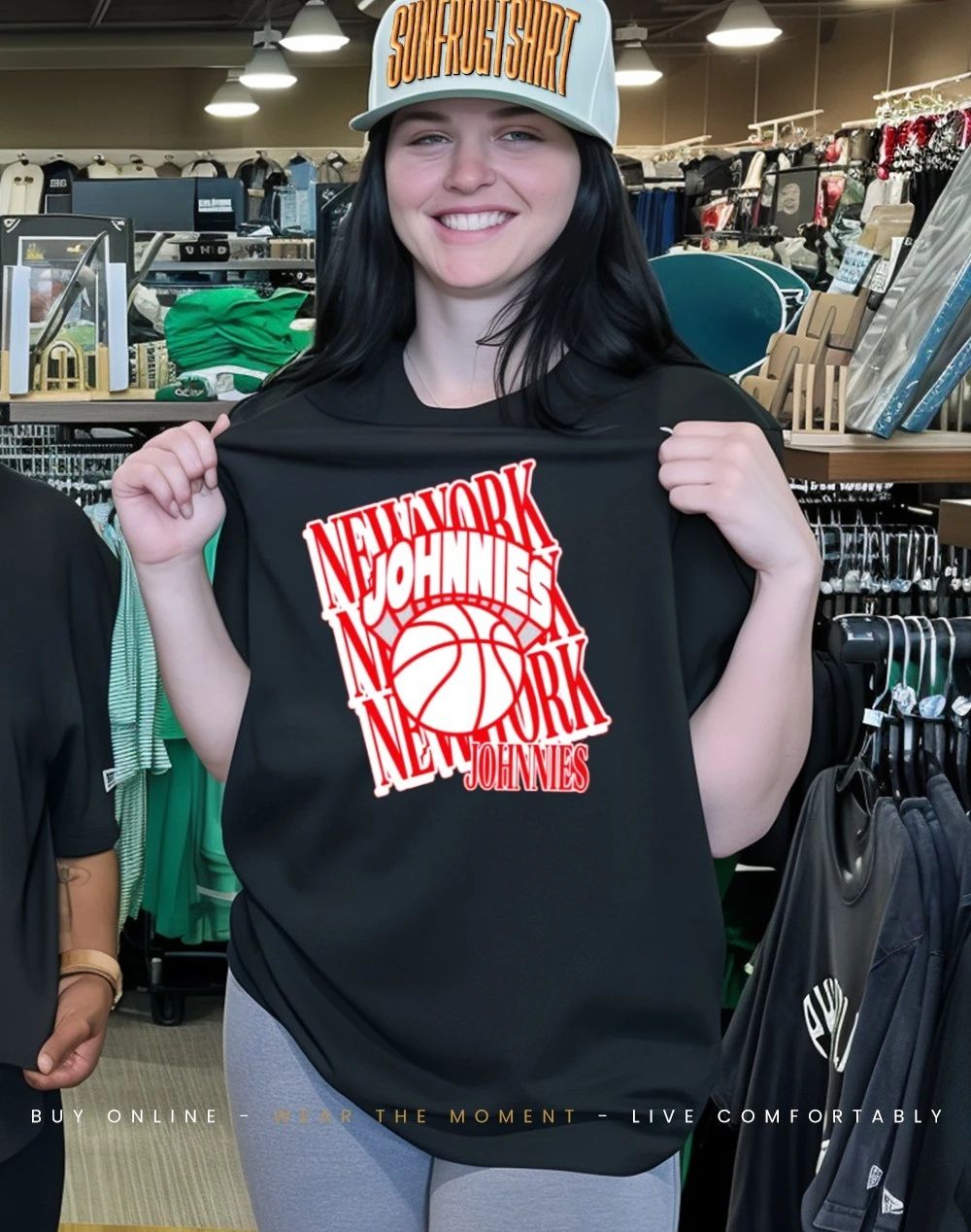 New York Johnnies basketball logo shirt