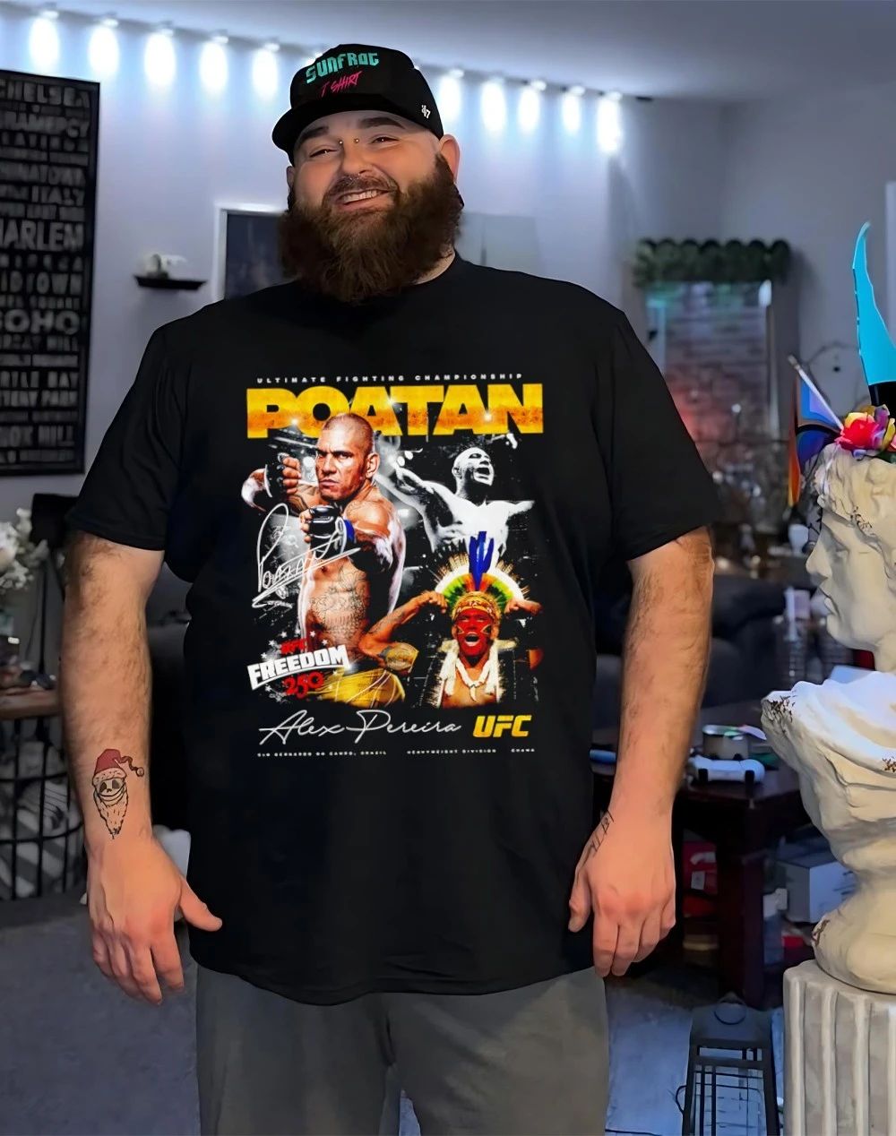 Alex Pereira UFC Freedom 250 Poatan graphic shirt