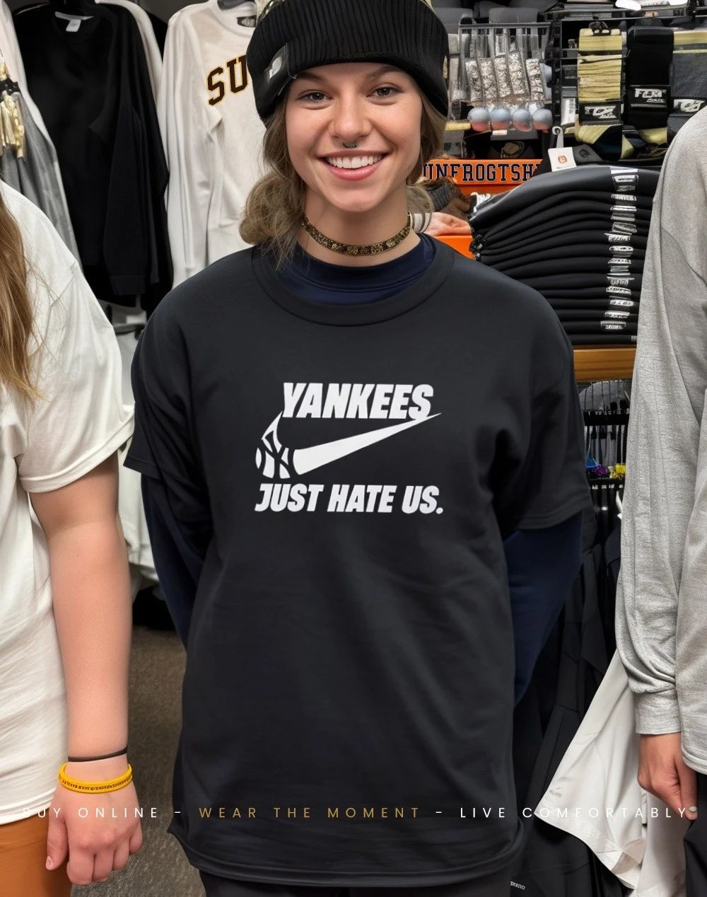 New York Yankees Just Hate Us logo shirt