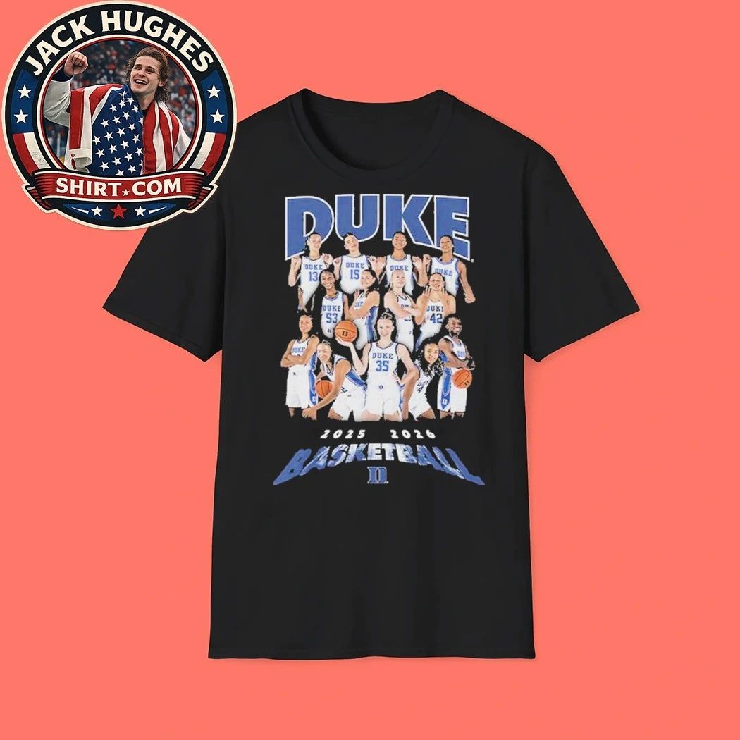 T-shirt featuring the Duke University women’s basketball team for the 2025-2026 season