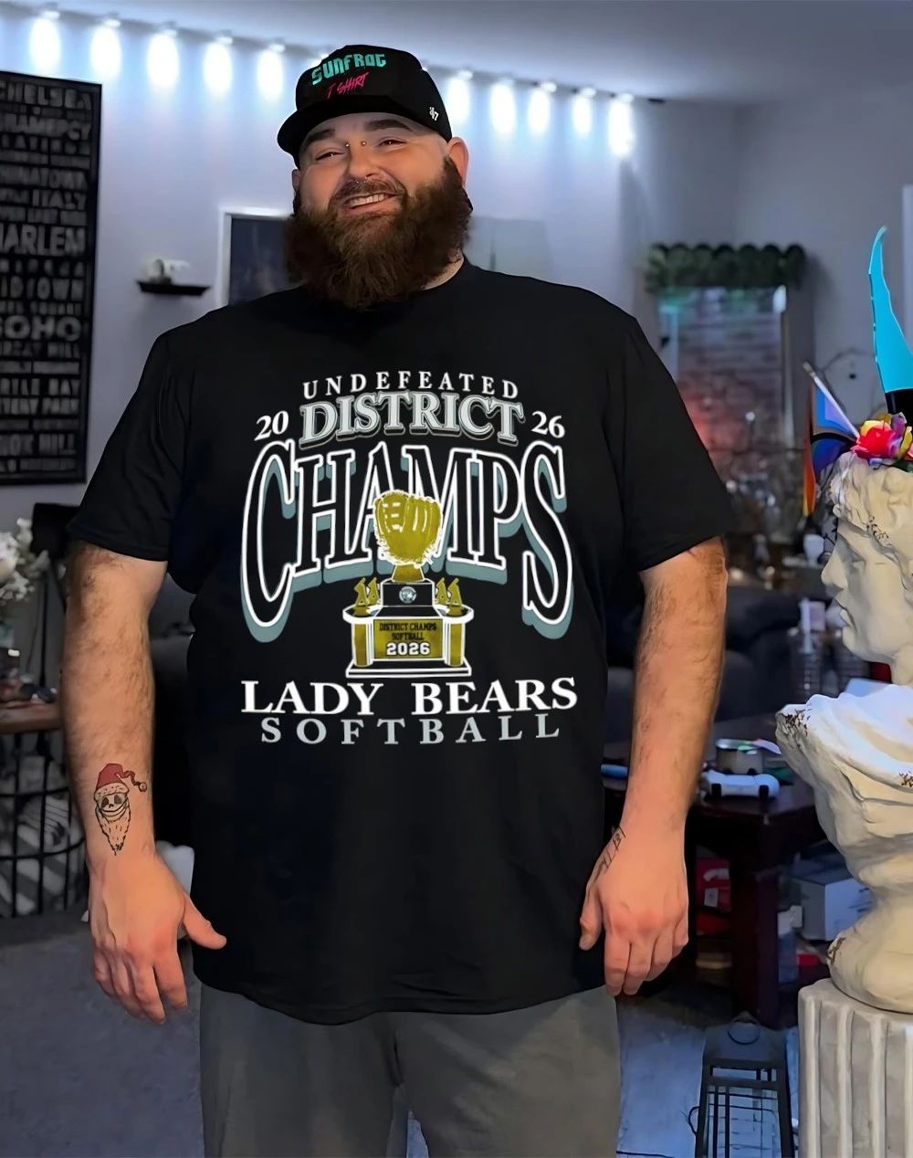 Lady Bears Softball 2026 Undefeated District Champs Trophy shirt