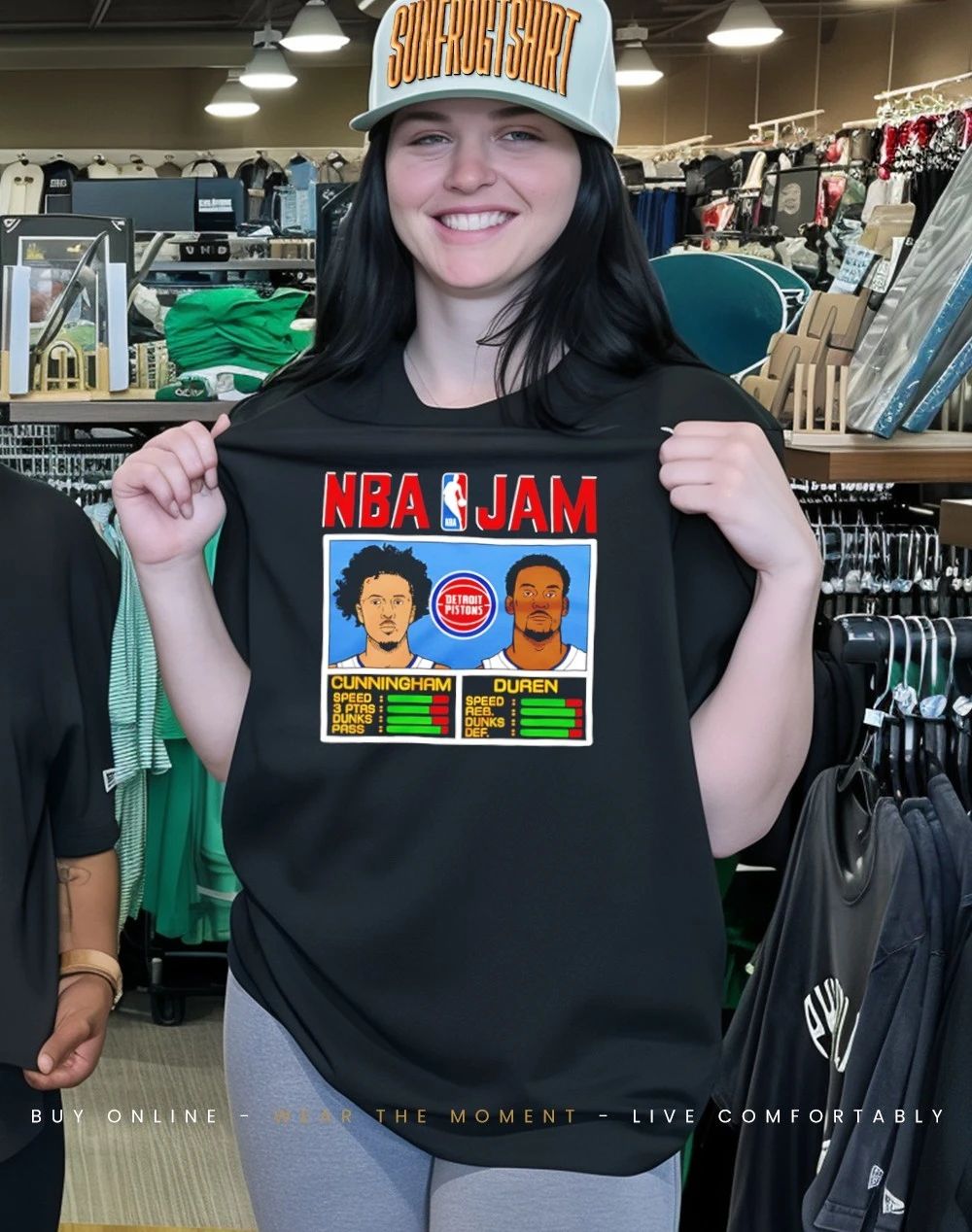 Detroit Pistons Cade Cunningham and Jalen Duren NBA Jam shirt
