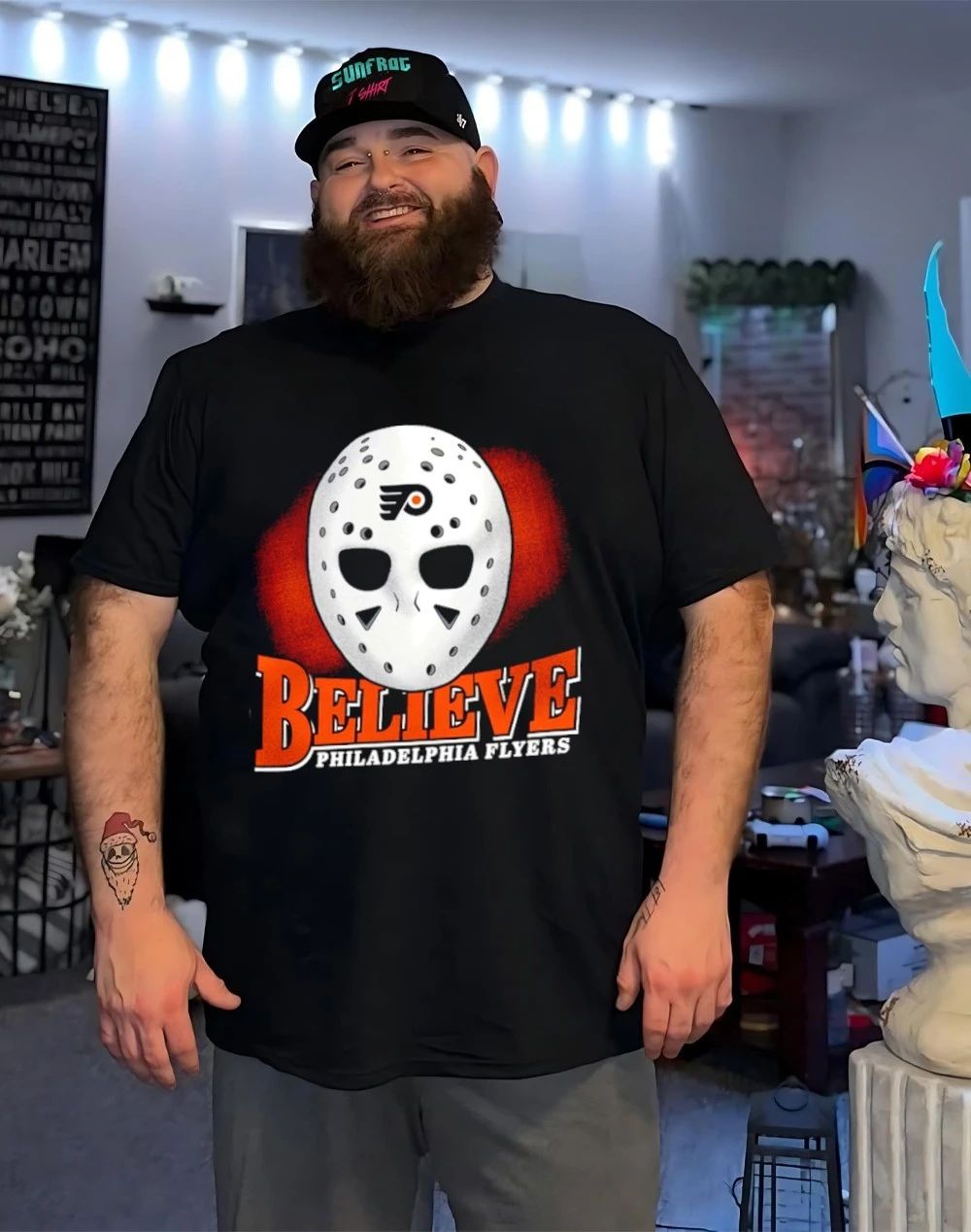 Philadelphia Flyers 2026 Believe Mask graphic shirt
