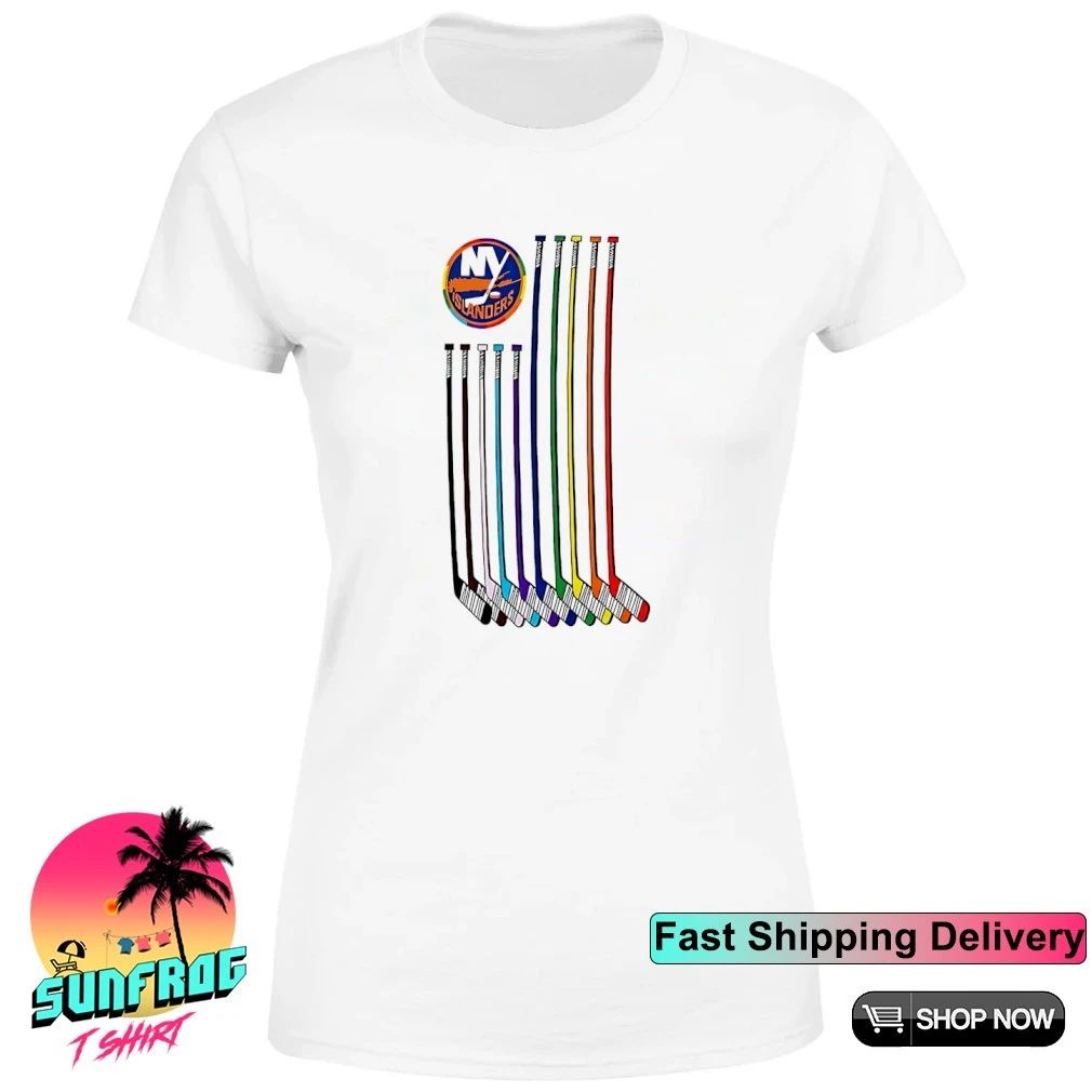 New York Hockey LGBT Pride flag shirt