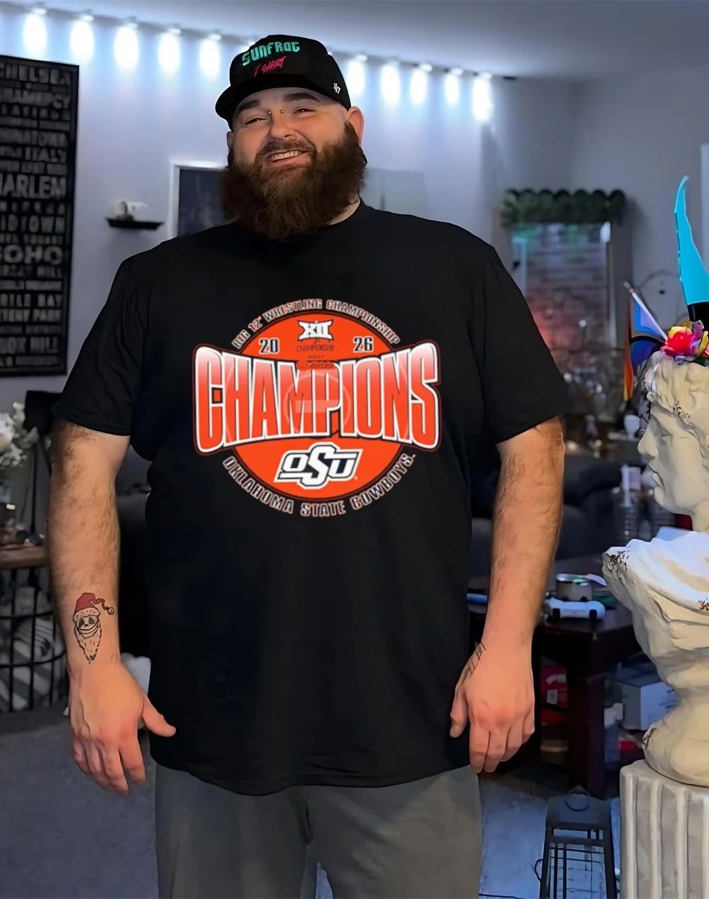 Oklahoma State Cowboys 2026 Big 12 Wrestling Champions shirt