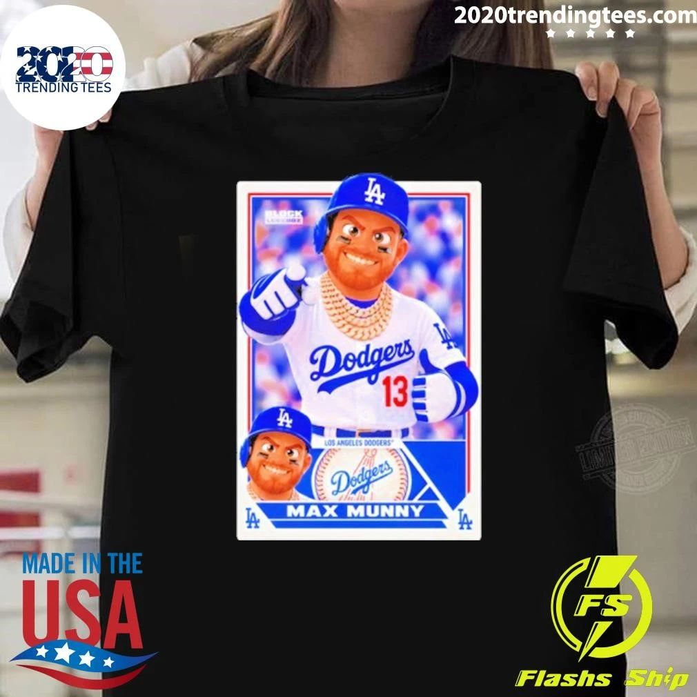 Max Munny Los Angeles Dodgers No 13 Block Legendz Shirt