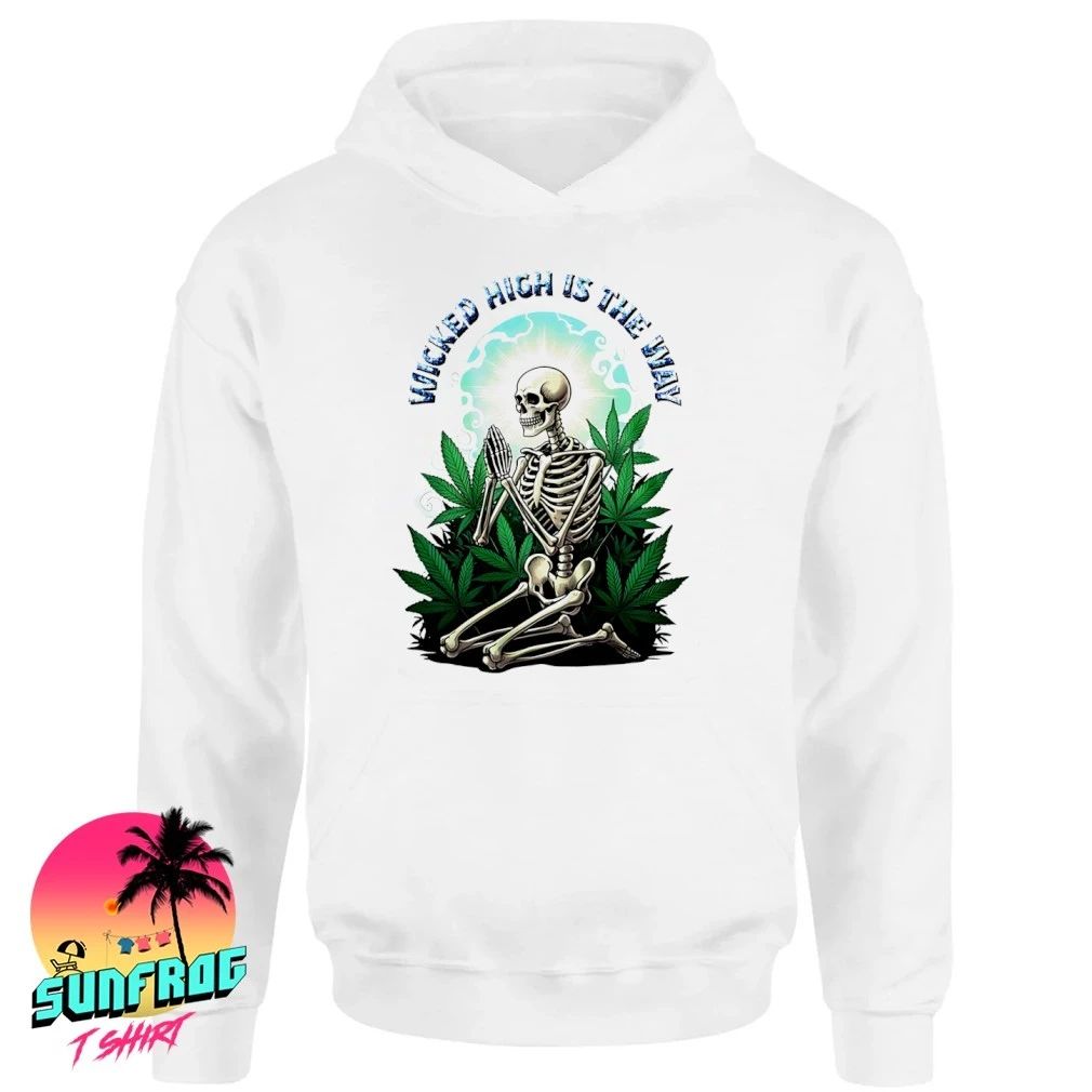 Wicked high is the way weed The Praying Skeleton shirt