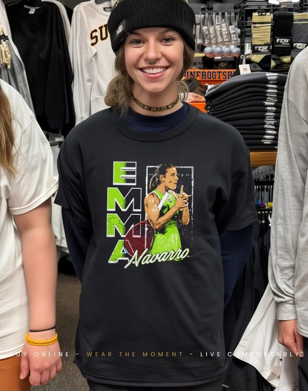 Emma Navarro Tennis player Vertical graphic shirt