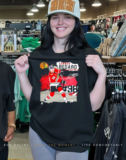Connor Bedard Chicago Blackhawks Fresh Ice signature shirt
