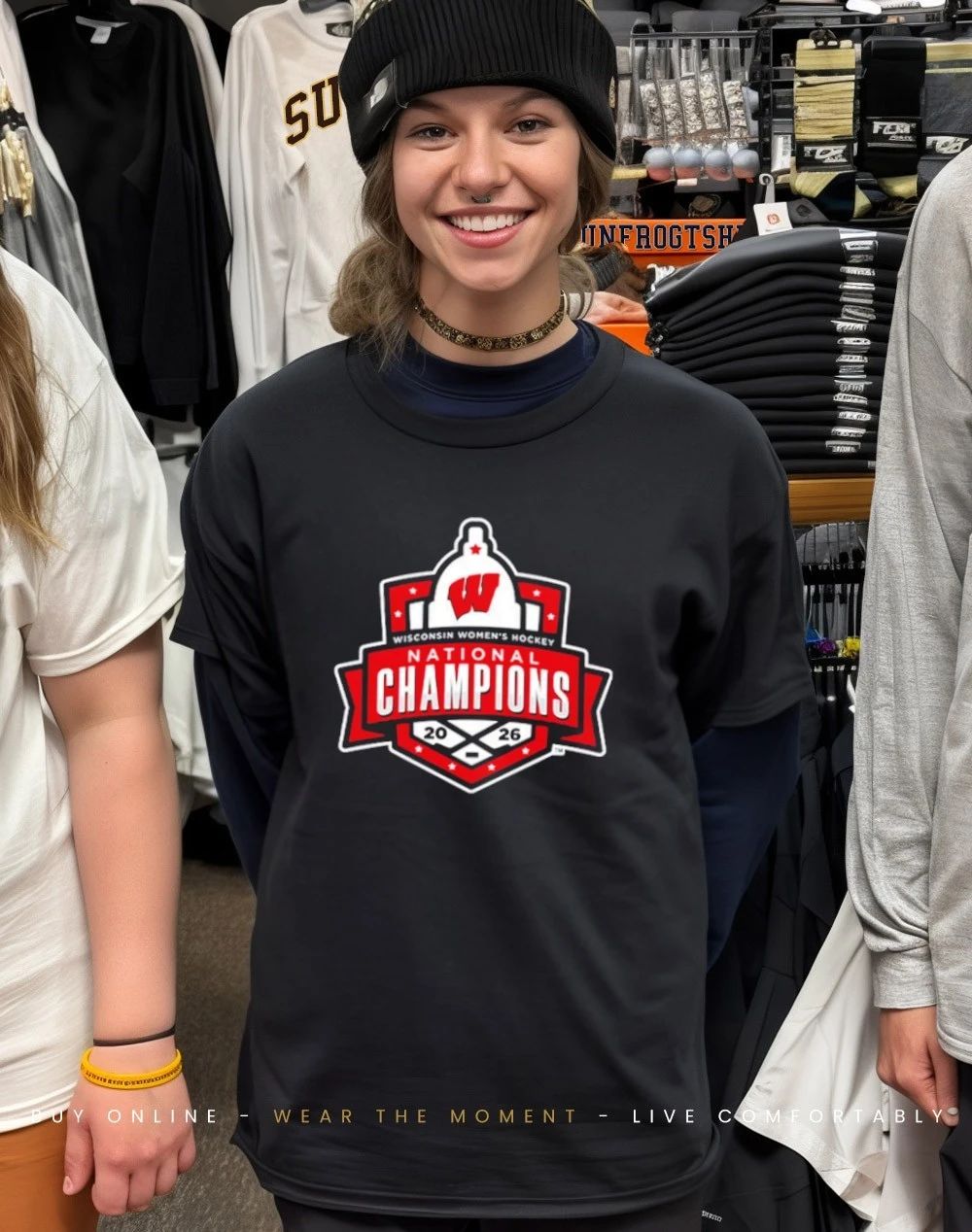 Wisconsin Women’s NCAA 2026 Ice Hockey National Champions shirt